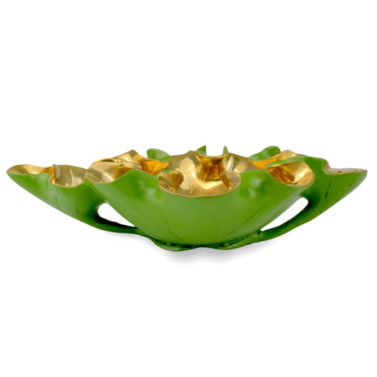 Currey & Co. Wrapped Lotus Leaf Green Bowl 1200-0621