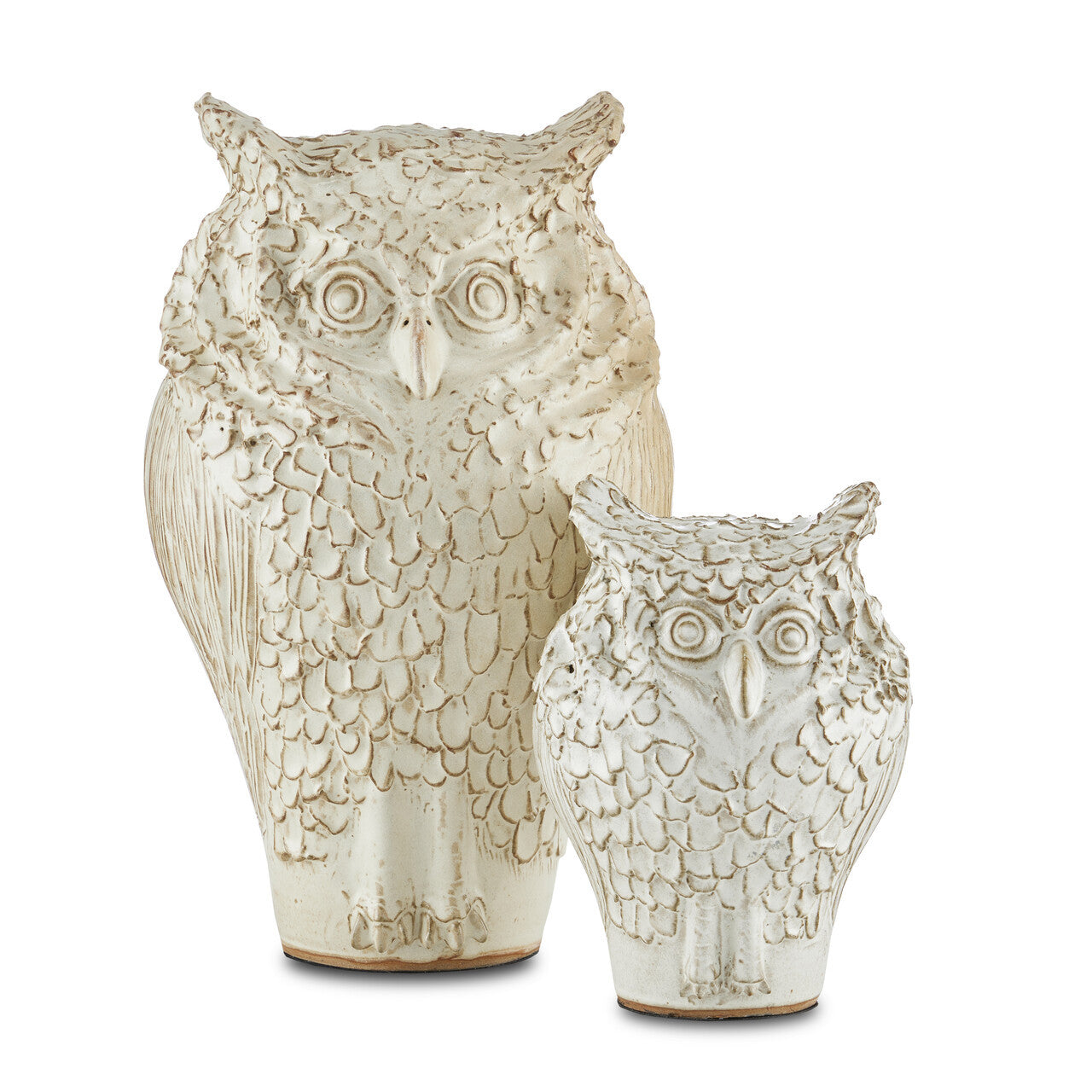 Currey & Co. Minerva Large White Owl 1200-0623