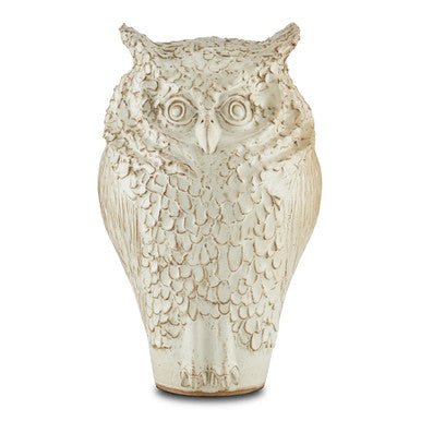 Currey & Co. Minerva Large White Owl 1200-0623