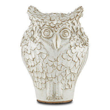 Currey & Co. Minerva Medium White Owl 1200-0624