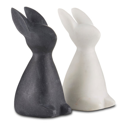 Currey & Co. White Marble Rabbit 1200-0654