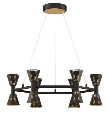 Arnsberg Houston Chandelier in Black / Gold 120311232