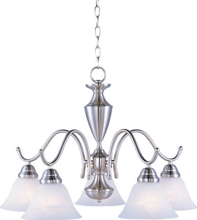 Maxim Newport 5-Light Chandelier w/13W GU24 in Satin Nickel 991358MRSN