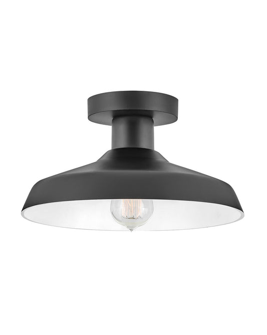 Hinkley Lighting Forge Medium Flush Mount Black 12072BK