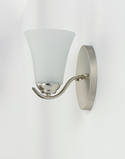 Maxim Vital 1-Light Wall Sconce in Satin Nickel 12081FTSN