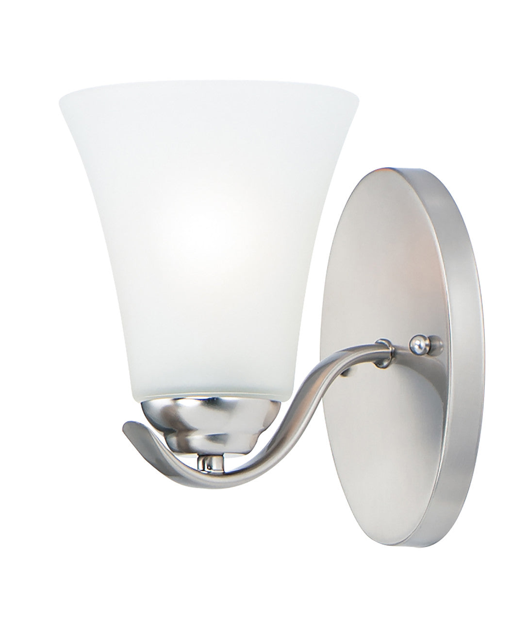 Maxim Vital 1-Light Wall Sconce in Satin Nickel 12081FTSN