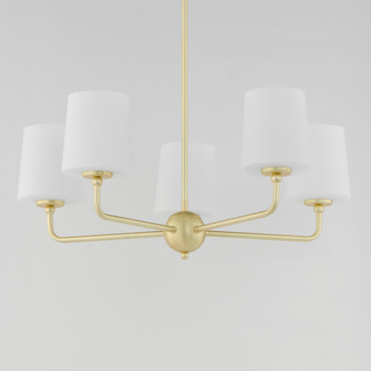 Maxim Bristol 5-Light Chandelier in Satin Brass 12095SWSBR