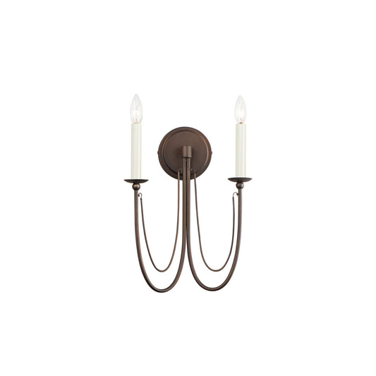 Maxim Plumette 2-Light Wall Sconce in Chestnut Bronze 12161CHB