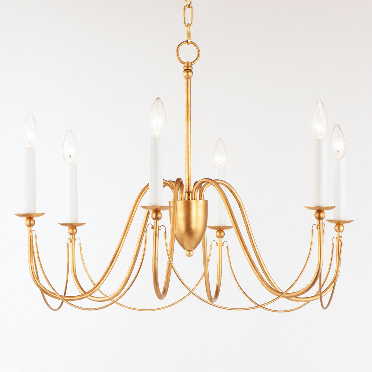 Maxim Plumette 6-Light Chandelier in Gold Leaf 12166GL