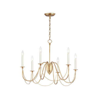 Maxim Plumette 6-Light Chandelier in Gold Leaf 12166GL