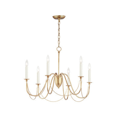 Maxim Plumette 6-Light Chandelier in Gold Leaf 12166GL