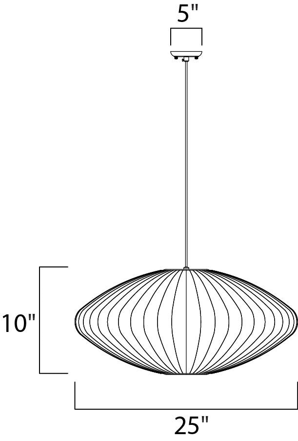 Maxim Cocoon 1-Light Pendant in Polished Chrome 12190WTPC