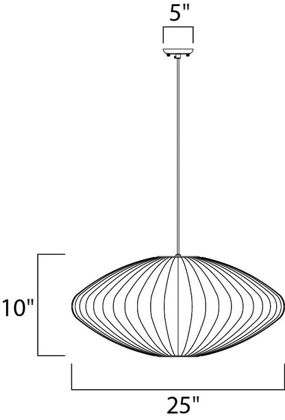 Maxim Cocoon 1-Light Pendant in Polished Chrome 12190WTPC