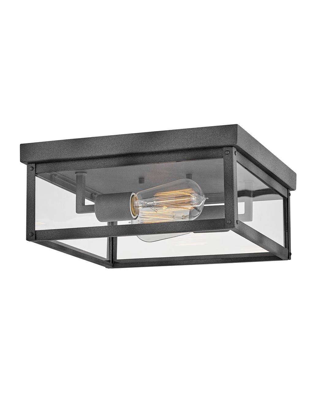 Hinkley Lighting Beckham Medium Flush Mount in Aged Zinc 12193DZ