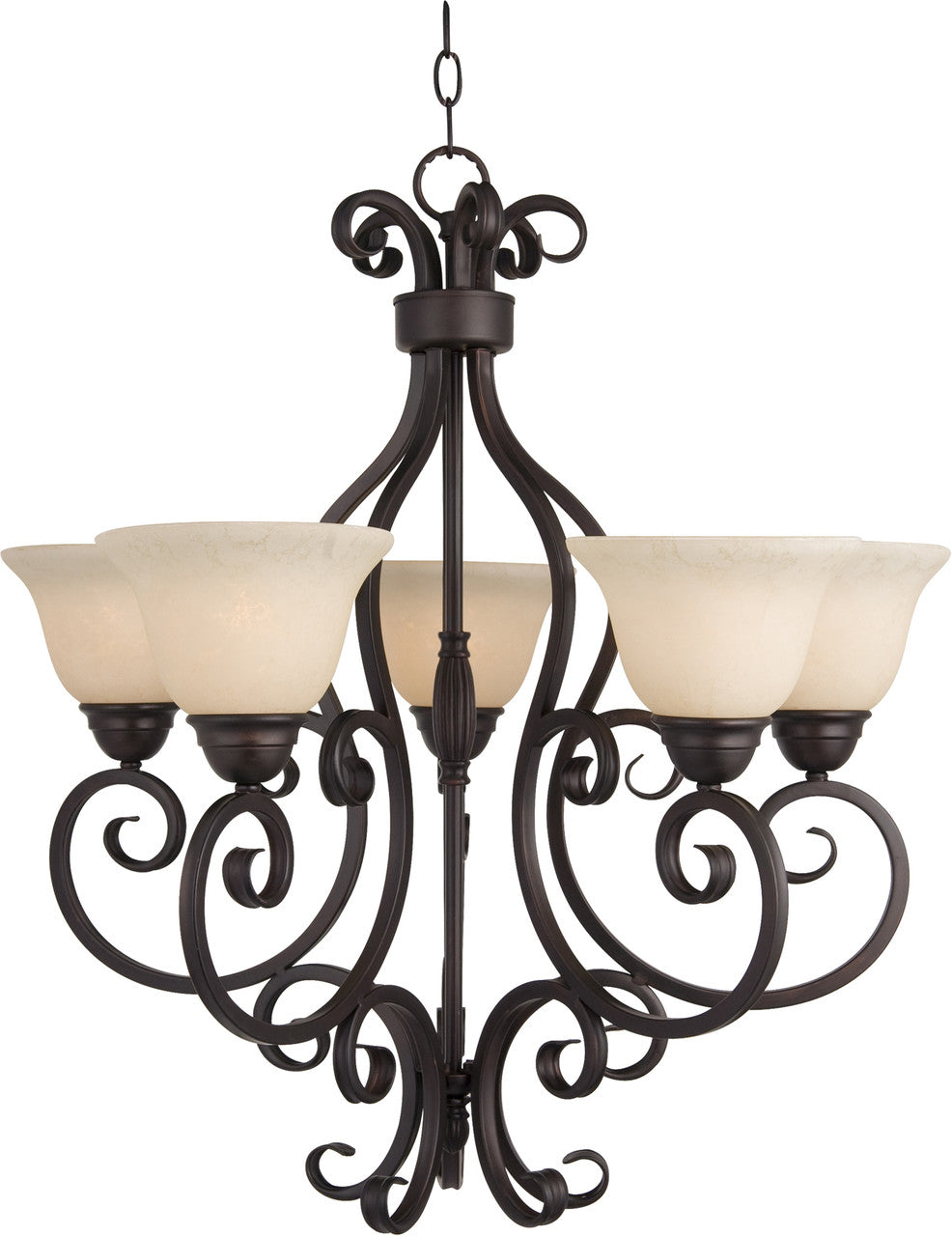 Maxim Manor 5-Light Chandelier in Oil Rubbed Bronze 12205FIOI