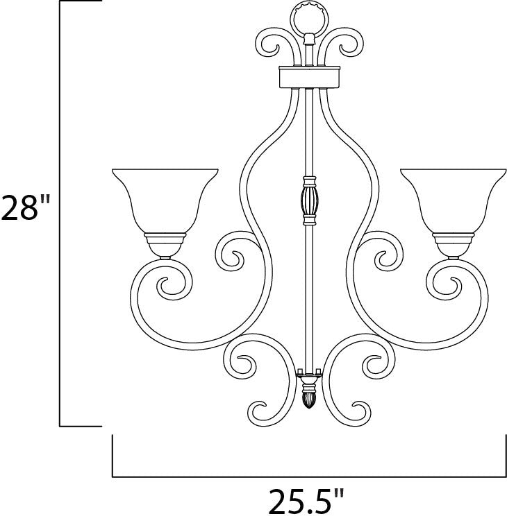 Maxim Manor 5-Light Chandelier in Oil Rubbed Bronze 12205FIOI