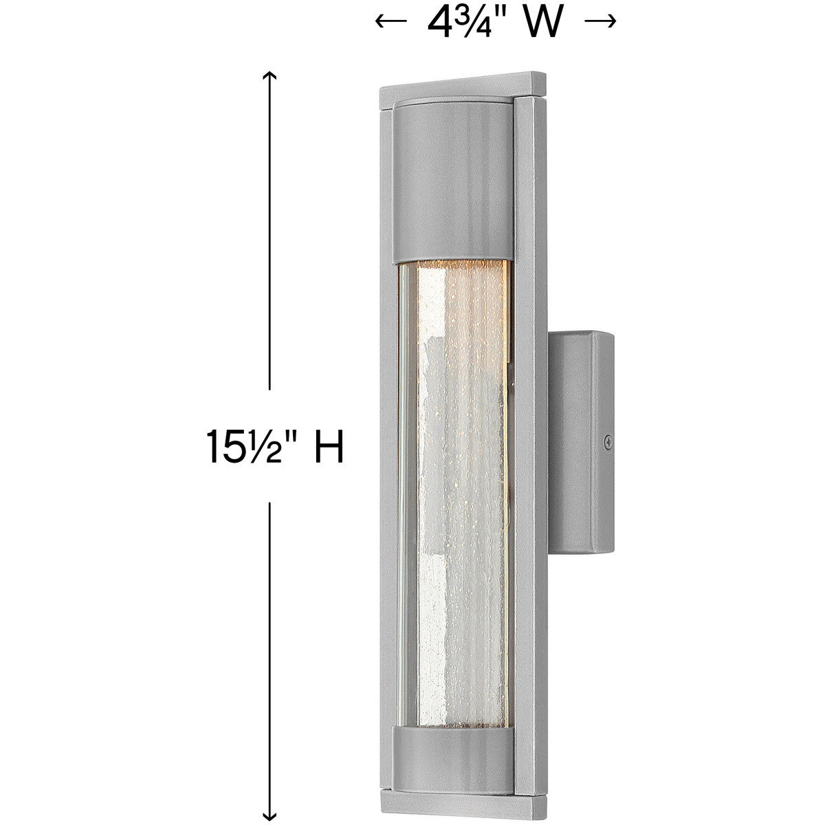 Hinkley Lighting Mist Small Wall Mount Lantern Titanium 1220TT