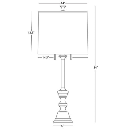 Robert Abbey  Arthur Table Lamp in Modern Brass 1220