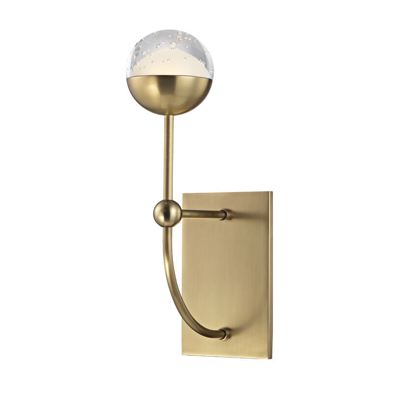 Hudson Valley Lighting Boca Wall Sconce in Aged Brass 1221-AGB