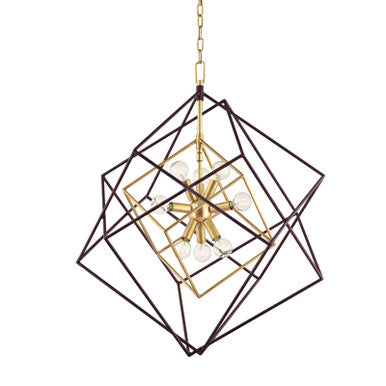 Hudson Valley Lighting Roundout Chandelier in Aged Brass 1222-AGB