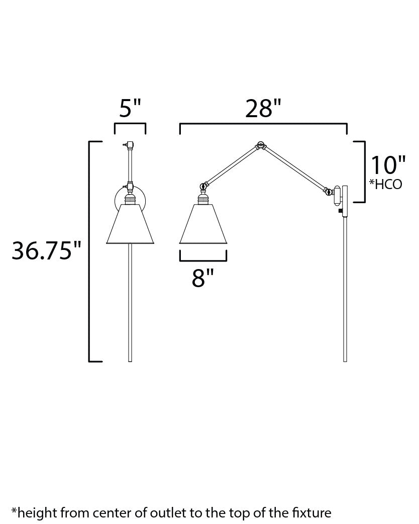 Maxim Library 1-Light Wall Sconce in Black 12224BK