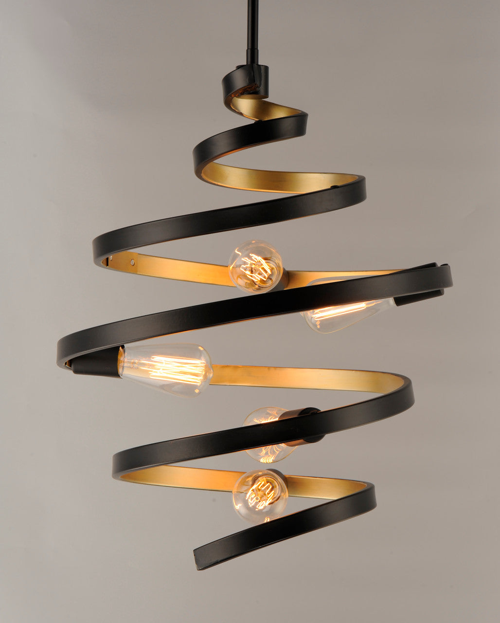 Maxim Twister 5-Light Pendant in Black / Gold 12236BKGLD