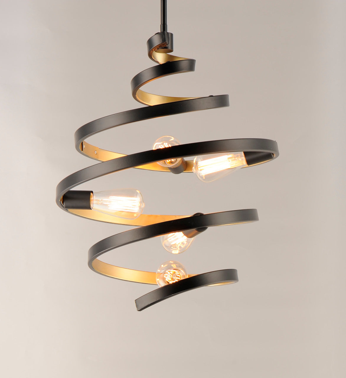 Maxim Twister 5-Light Pendant in Black / Gold 12236BKGLD