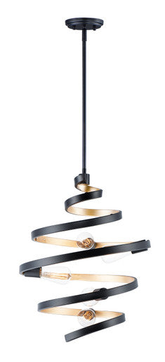 Maxim Twister 5-Light Pendant in Black / Gold 12236BKGLD