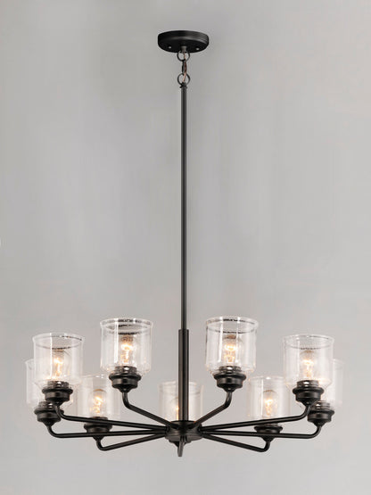 Maxim Acadia 8-Light Chandelier in Black 12268CDBK