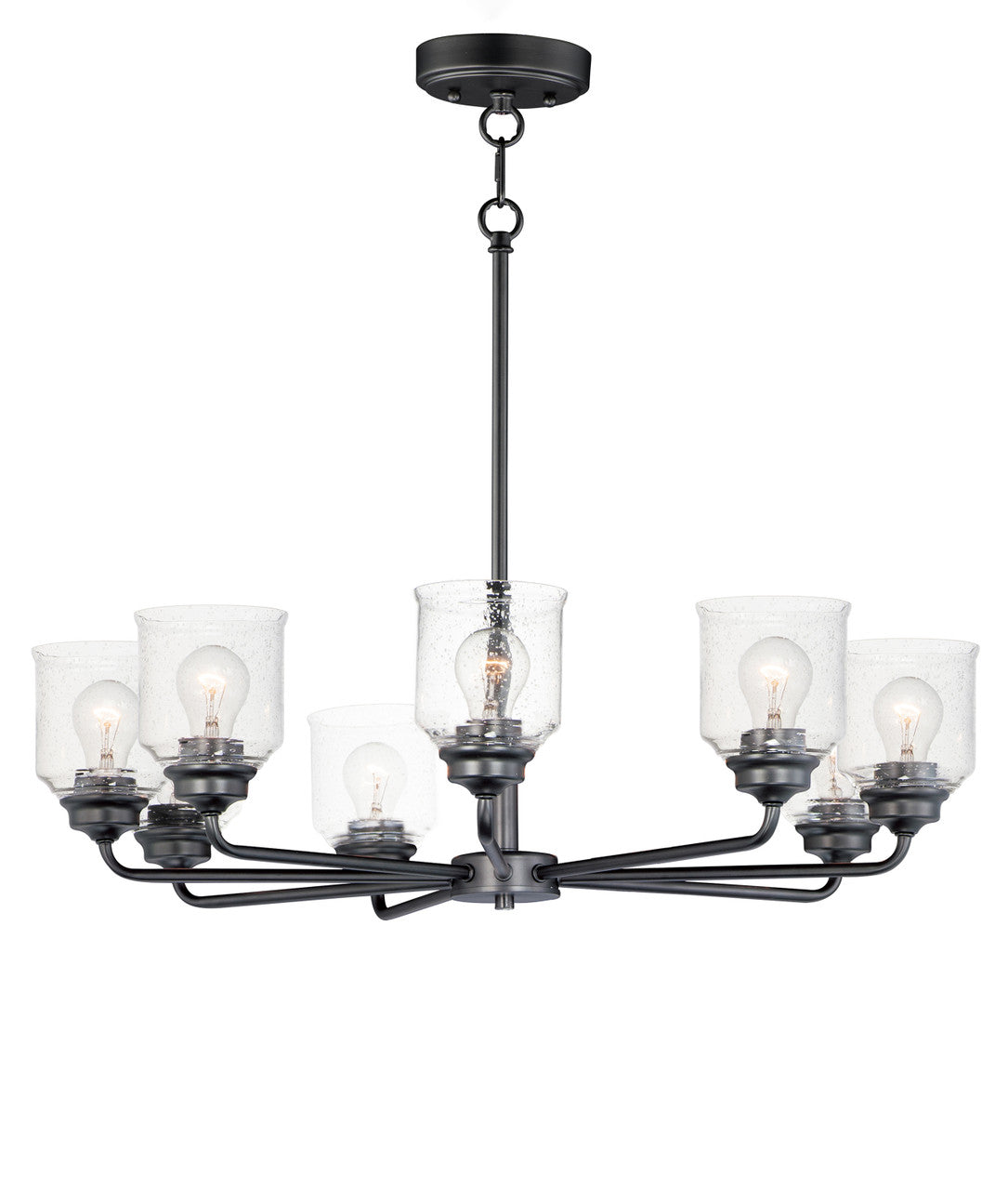 Maxim Acadia 8-Light Chandelier in Black 12268CDBK