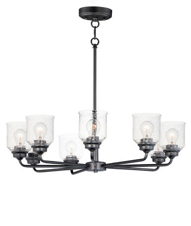 Maxim Acadia 8-Light Chandelier in Black 12268CDBK