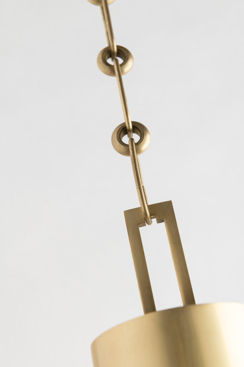 Hudson Valley Lighting Raleigh Pendant in Aged Brass 1413-AGB