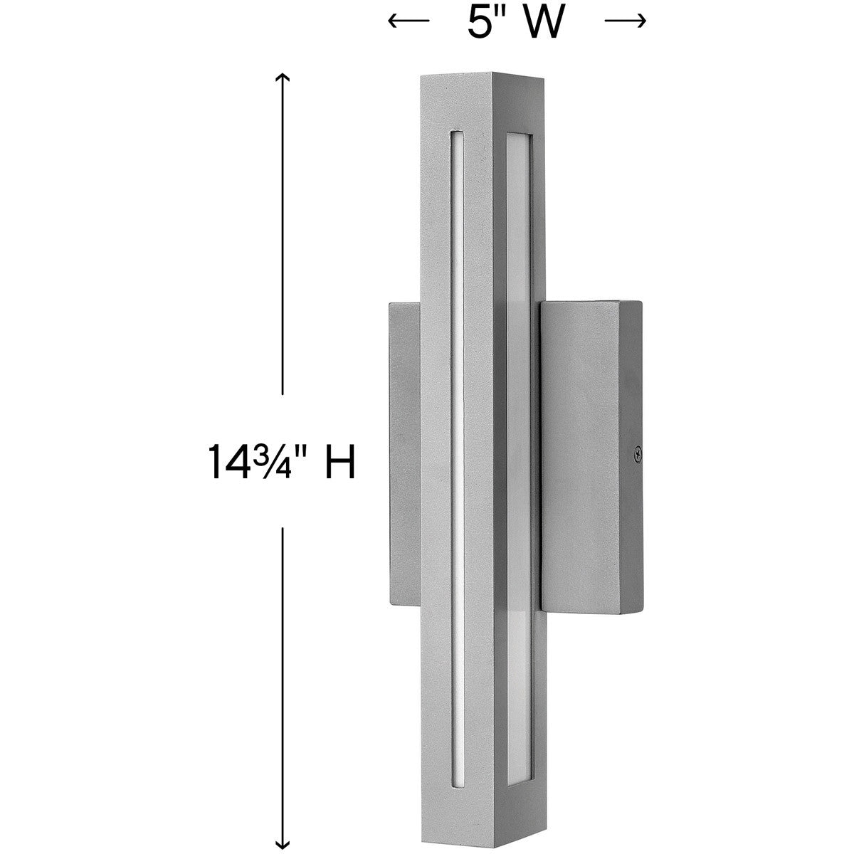 Hinkley Lighting Vue Small Wall Mount Lantern Titanium 12312TT