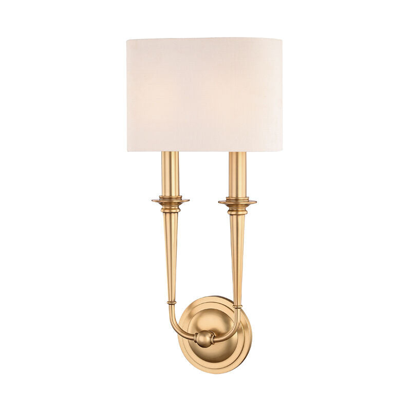 Hudson Valley Lighting Lourdes Wall Sconce in Aged Brass 1232-AGB