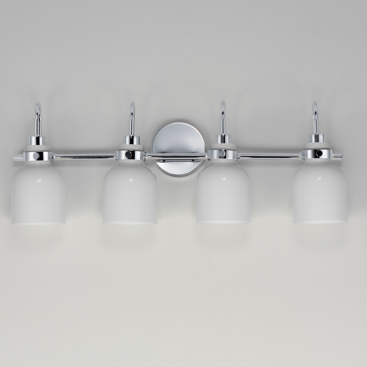 Maxim Milk 4-Light Bath Vanity in Polished Chrome 12334WTPC