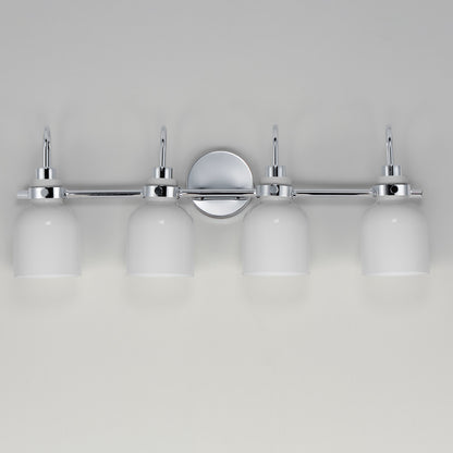 Maxim Milk 4-Light Bath Vanity in Polished Chrome 12334WTPC