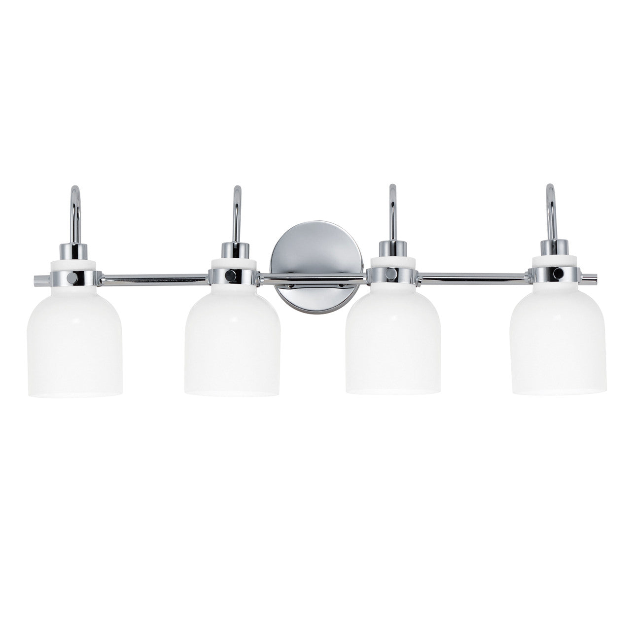 Maxim Milk 4-Light Bath Vanity in Polished Chrome 12334WTPC