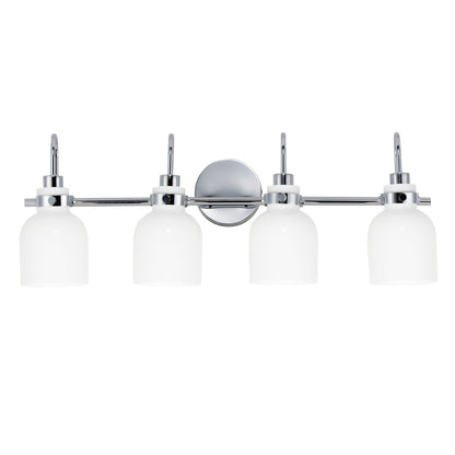 Maxim Milk 4-Light Bath Vanity in Polished Chrome 12334WTPC