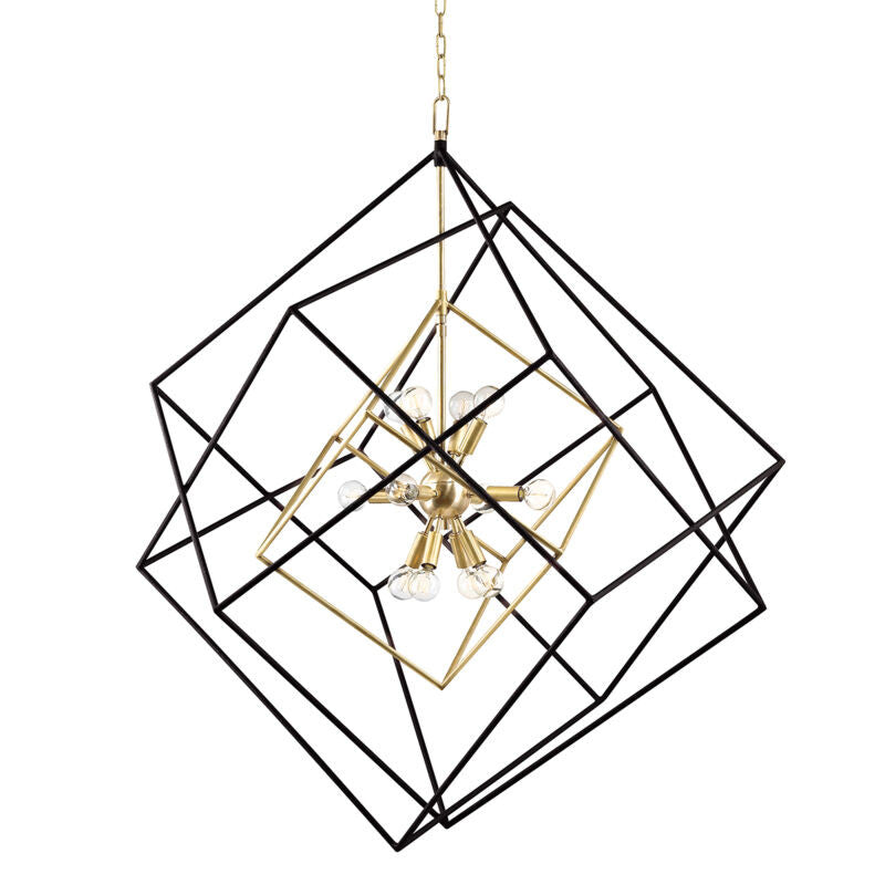 Hudson Valley Lighting Roundout Chandelier in Aged Brass 1234-AGB