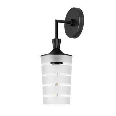 Maxim Copacabana Outdoor Wall Sconce in Black 12442CLFTBK