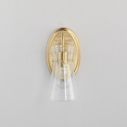 Maxim Ava 1-Light Wall Sconce in Natural Aged Brass 12481CLNAB