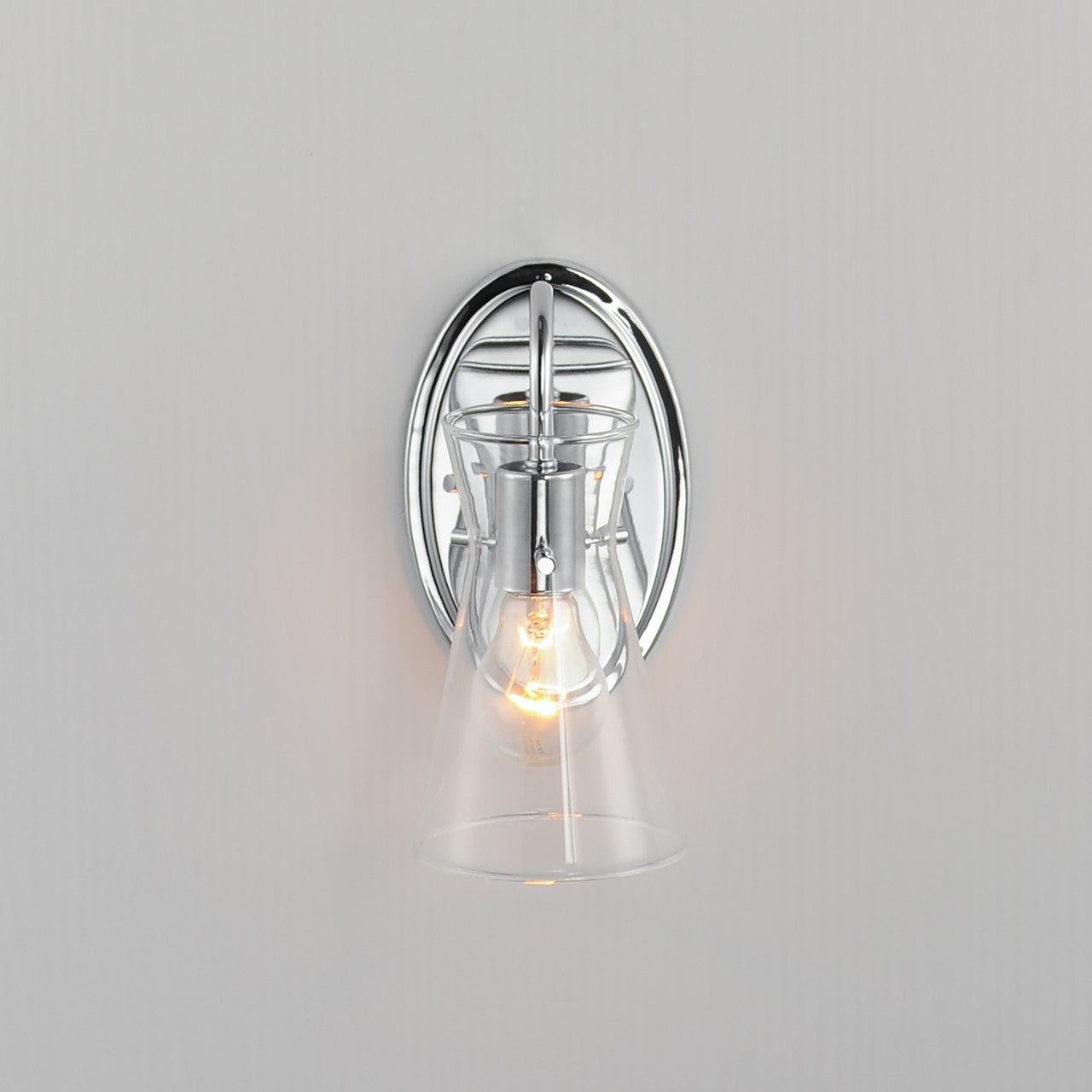 Maxim Ava 1-Light Wall Sconce in Polished Chrome 12481CLPC