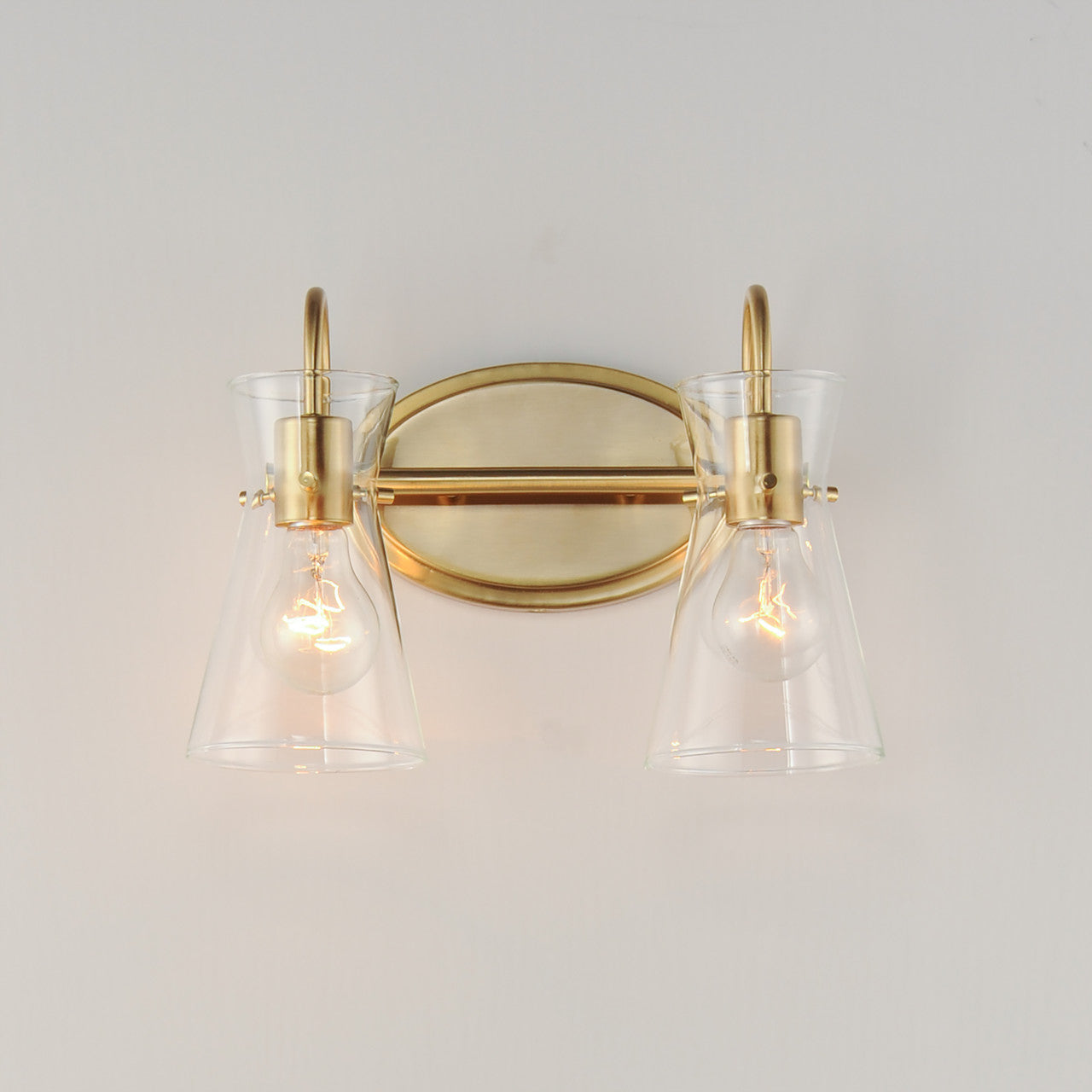 Maxim Ava 2-Light Bath Vanity in Natural Aged Brass 12482CLNAB