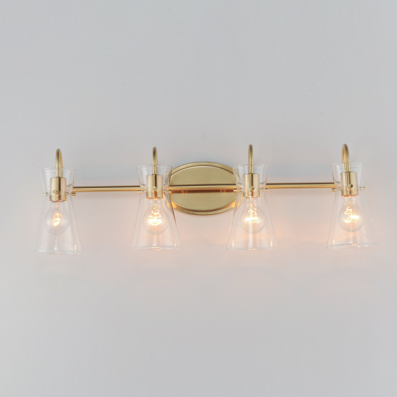 Maxim Ava 4-Light Bath Vanity in Natural Aged Brass 12484CLNAB