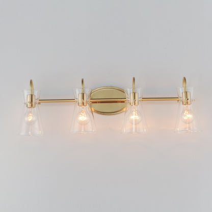 Maxim Ava 4-Light Bath Vanity in Natural Aged Brass 12484CLNAB