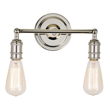 JVI Designs Soho Two Light Swivel Wall Light in Polished Nickel 1252-15