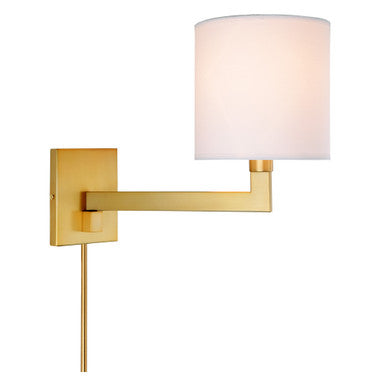 JVI Designs Allston One Light Large Swing Arm in Satin Brass 1264-10