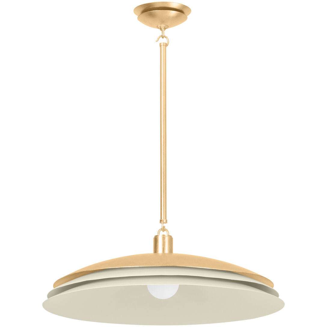 Hudson Valley Lighting Oneida Pendant in VINTAGE GOLD LEAF/SOFT SAND 1272-VGL/SSD