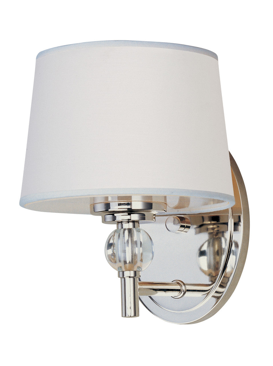 Maxim Rondo 1-Light Wall Sconce in Polished Nickel 12761WTPN