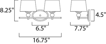 Maxim Rondo 2-Light Bath Vanity in Polished Nickel 12762WTPN